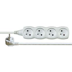 Emos Prodlužovací kabel – 4 zásuvky, 5m, bílý P0415