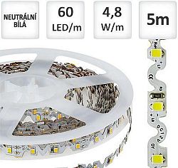 Led line LED pásek 5m 60ks/m 3528 4.8W/m TWIST - ohebný, Neutrální bílá