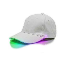 LED21 BQ46A Kšiltovka čepice s RGB LED osvětlením, bílá