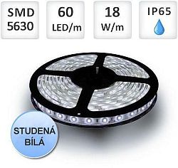 LED21 LED pásek PROFI 60LED/m 5630 18W/m Studená bílá silikon role 5m