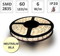 PREMIUMLUX LED pásek 60ks 2835 6W/m Neutrální bílá, cena za 1m