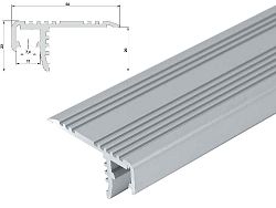 T-LED Hliníkový profil schodišťový ST 1m pro LED pásky, eloxovaný stříbrný