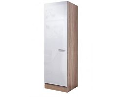 Vysoká kuchyňská skříň Valero GE50, dub sonoma/bílý lesk, šířka 50 cm