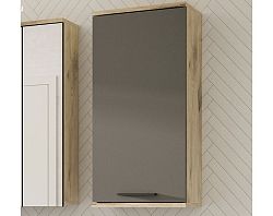 Závěsná koupelnová skříňka Mason dub/šedá